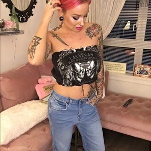 🏍❤️Upcycled Harley Davidson Tube Top❤️🏍